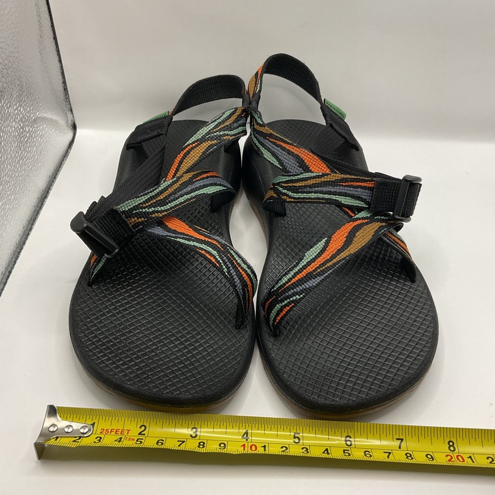 Chaco Z/Cloud Black Sandles Colorful Gush Rust Orange/Tan/Blue, Size W 10 - Picture 9 of 9